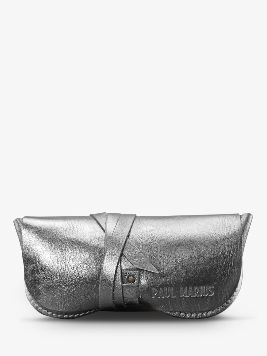 foto-vista-frontale-custodia-occhiali-in-pelle-argento-custodia-per-occhiali-argento-paul-marius-m49-s