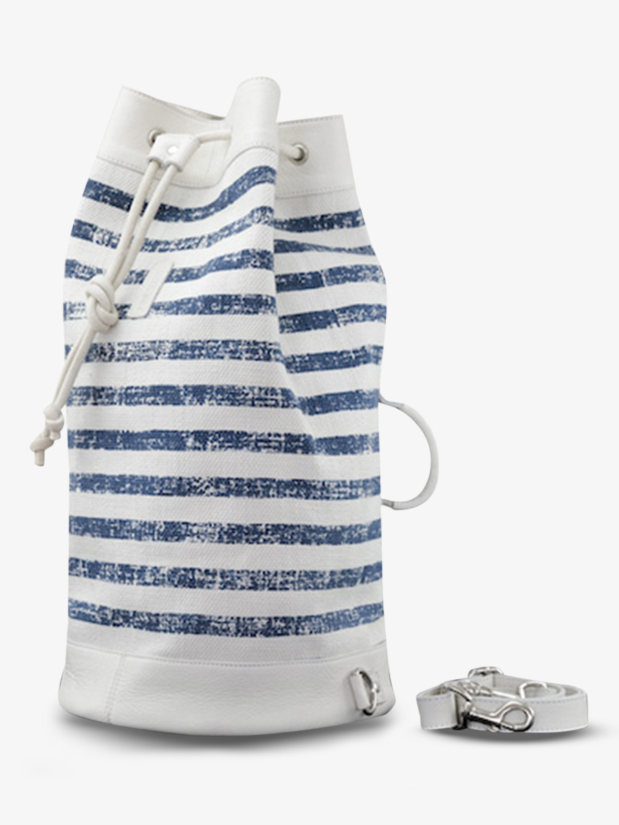 foto-vista-laterale-borsa-da-viaggio-in-tessuto-blu-bianco-lepacktage-côte-ouest-mariniere-paul-marius-m106-cnv-blu-w
