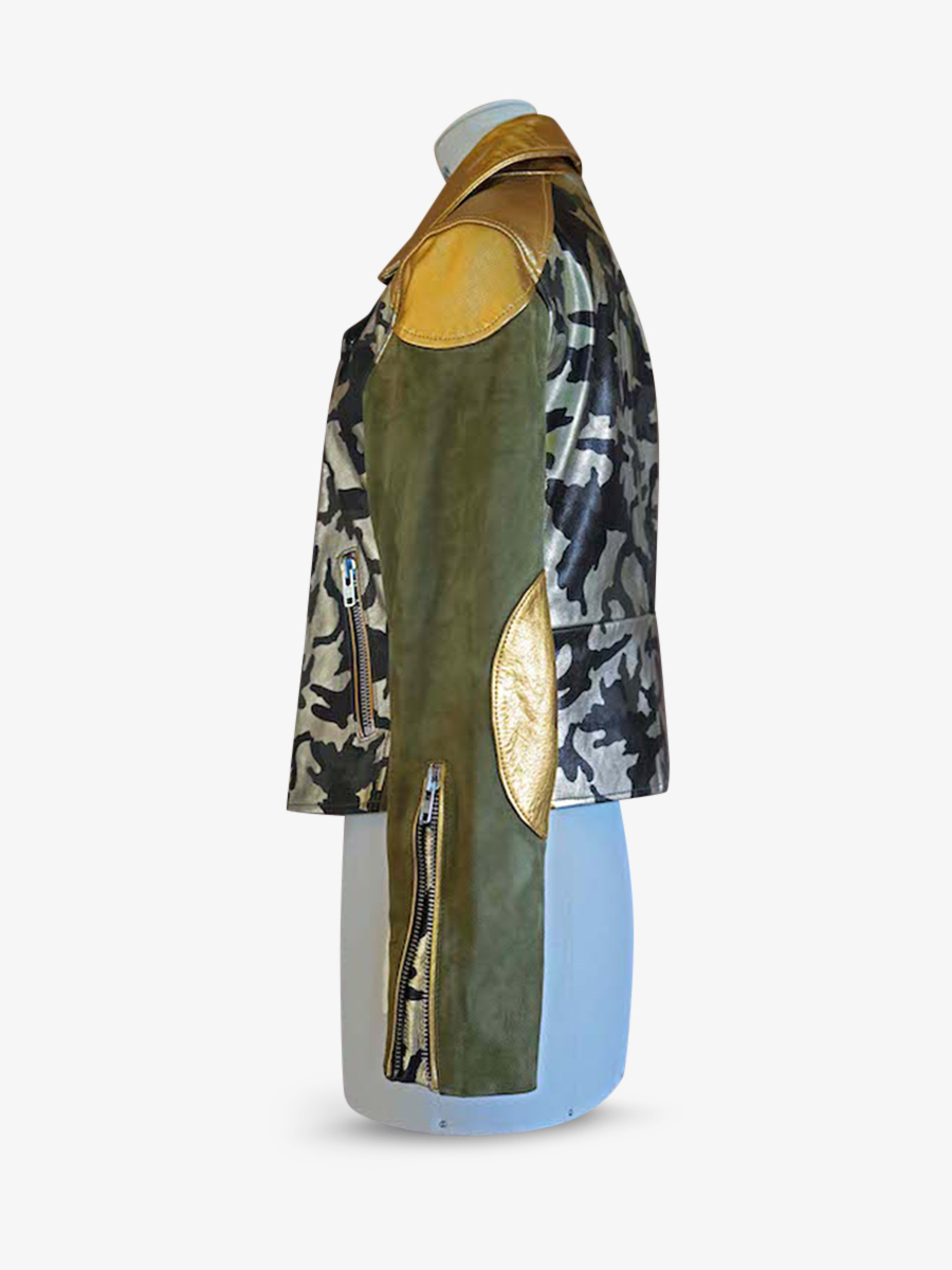 foto-vista-laterale-perfecto-in-pelle-donna-marrone-verde-leperfecto-mimetico-kaki-dorato-paul-marius-wpj-ca-k-g-s36