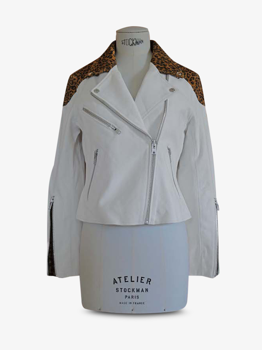 foto-vista-frontale-perfecto-in-pelle-da-donna-leopardato-beige-leperfecto-leopard-naturel-craie-paul-marius-wpj-lp-l-cr-s36