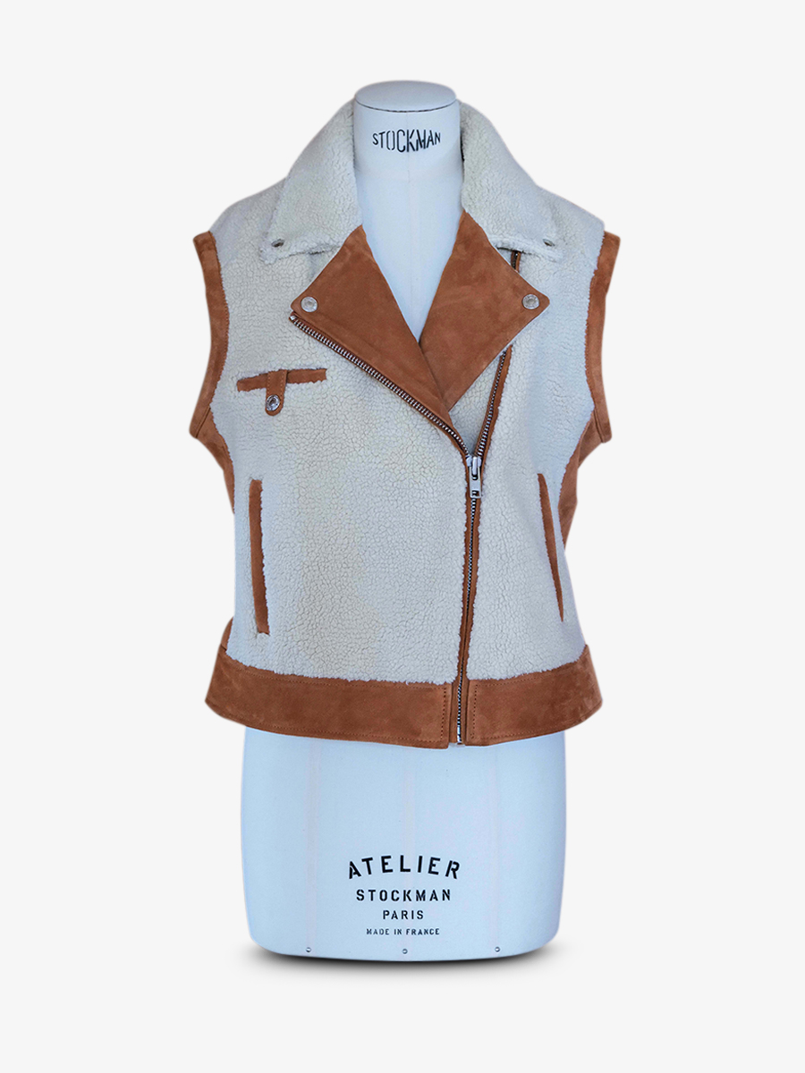 foto-vista-laterale-perfecto-in-pelle-donna-marrone-leperfectosans-manches-naturel-paul-marius-wpj-sm-sh-w-l-s36