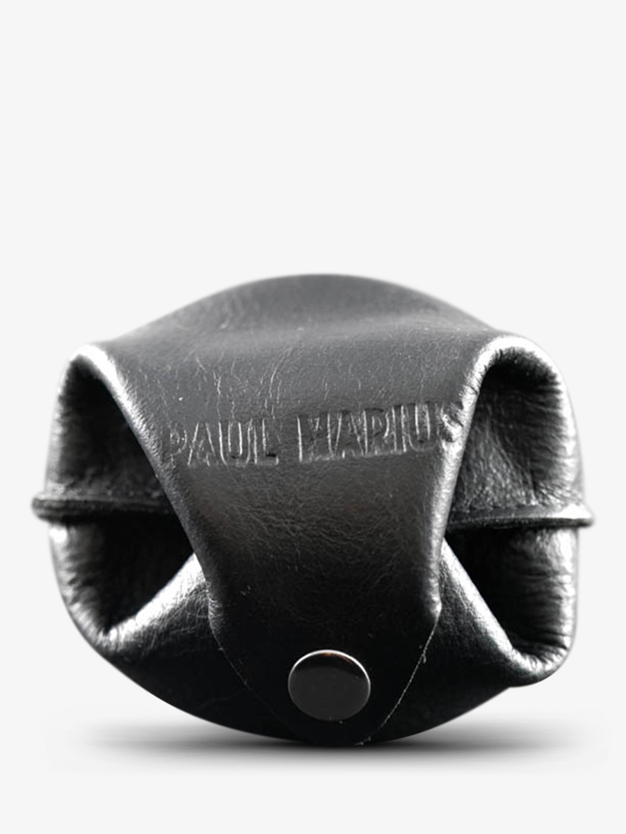 foto-vista-frontale-portamonete-in-pelle-nera-lescarcelle-nera-paul-marius-m56-b