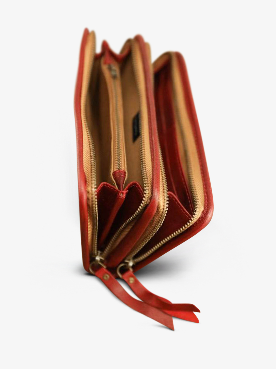 foto-vista-laterale-portafoglio-in-pelle-donna-rosso-moncompagnon-rosso-olio-paul-marius-lw-oro