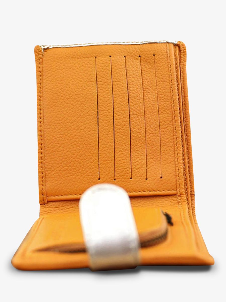 foto-vista-laterale-portafoglio-in-pelle-donna-giallo-argento-leportefeuille-louise-safran-argente-paul-marius-m30-y-s