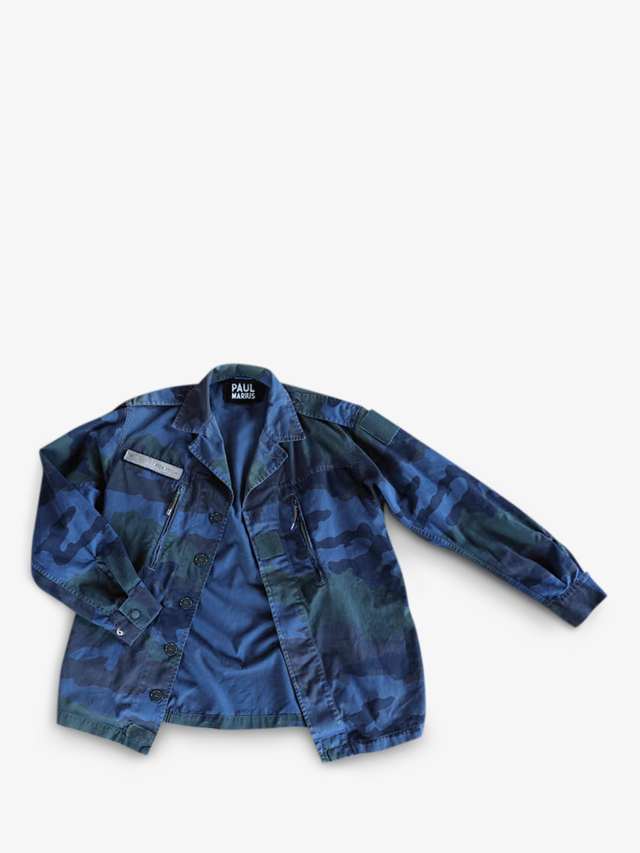 foto-vista-posteriore-giacca-militare-cotone-blu-laveste-militaire-ceruleen-paul-marius-army001-blu-s