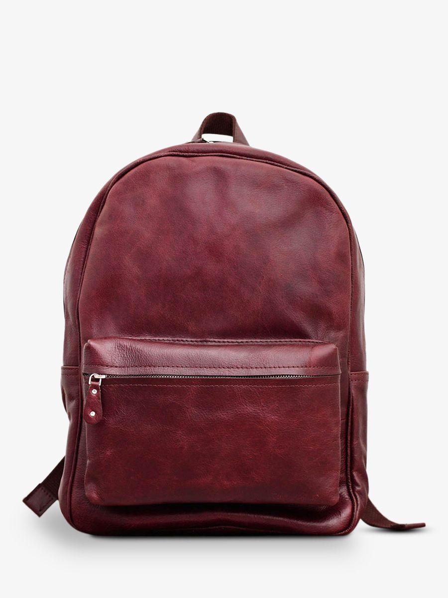 foto-vista-frontale-zaino-in-pelle-marrone-lemariol-brun-paul-marius-m200-mb