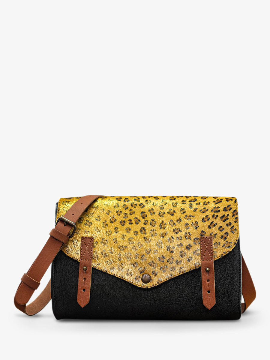 foto-vista-frontale-borsa-a-tramonta-in-pelle-donna-nero-dorato-lindispensable-leopard-nero-dorato-paul-marius-w08-lp-b-g