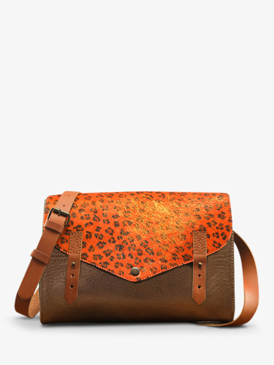 foto-vista-frontale-borsa-a-tramonto-in-pelle-donna-arancione-ramato-lindispensable-leopard-arancione-ramato-paul-marius-w08-lp-o-c