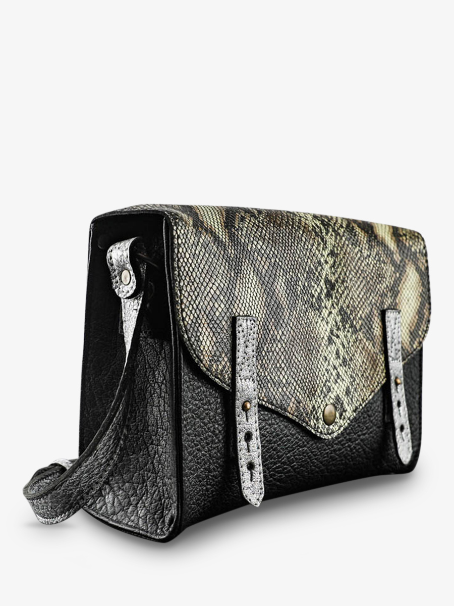 foto-vista-laterale-borsa-a-tramonto-in-pelle-donna-argento-nero-lindispensable-python-argento-nero-paul-marius-w08-p-s-b