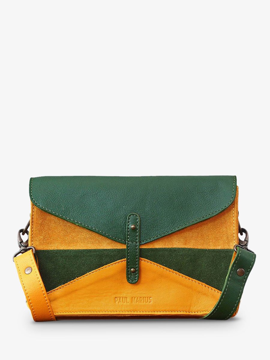 foto-vista-frontale-borsa-a-tramonto-in-pelle-da-donna-kaki-giallo-lepapillon-kaki-safran-paul-marius-w09-k-y