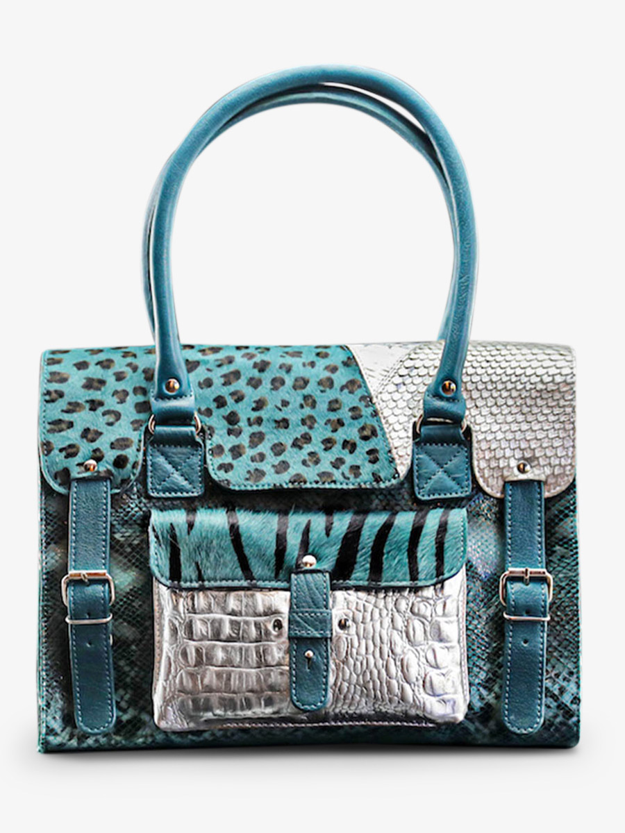 foto-vista-frontale-borsa-a-tramontazione-in-pelle-donna-blu-argento-lerive-gauche-m-chimere-blu-piscina-argento-paul-marius-w01m-ch-blu-s
