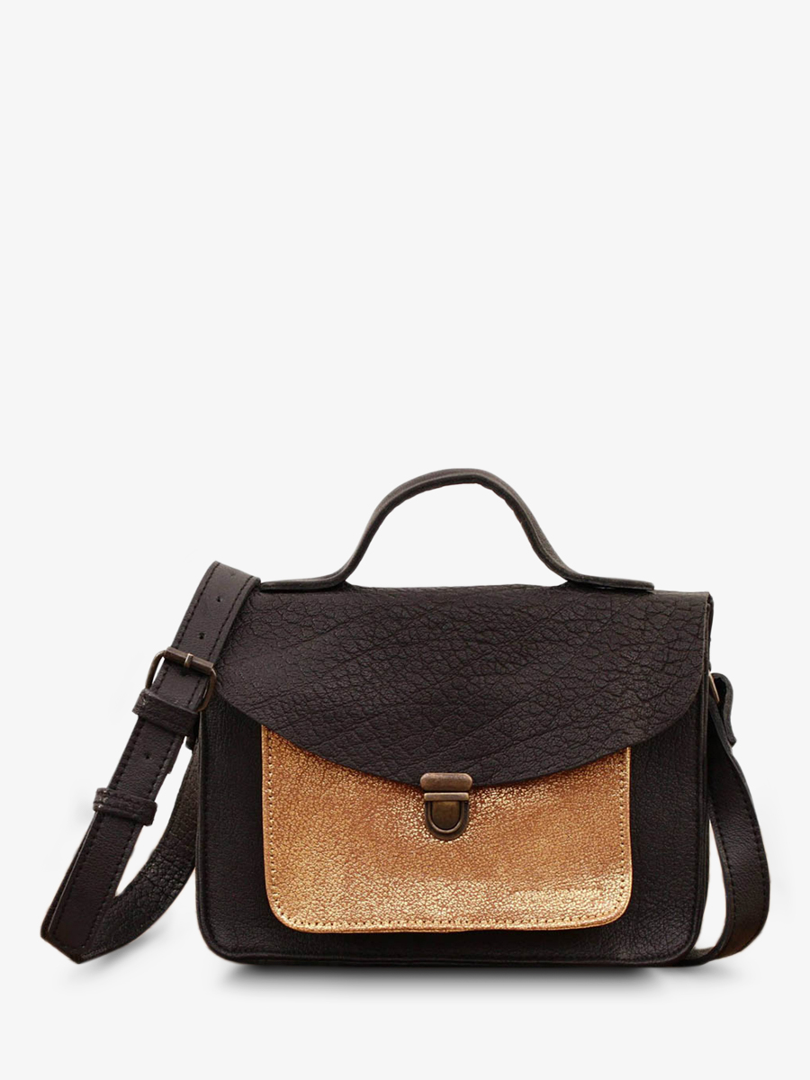 foto-vista-frontale-borsa-a-tramonto-in-pelle-donna-nero-dorato-mademoiselle-george-nero-dorato-paul-marius-w05-b-g