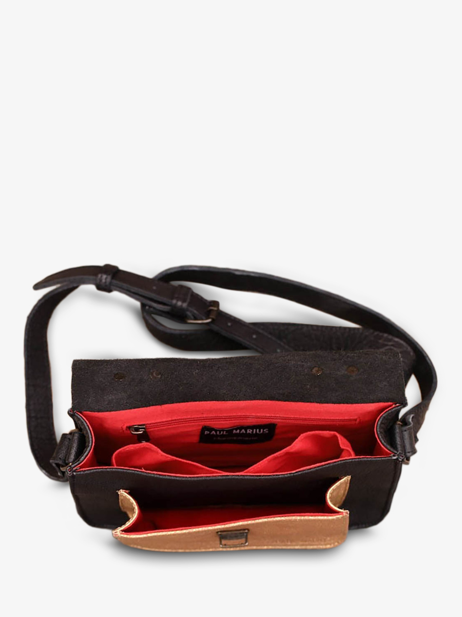 foto-vista-laterale-borsa-a-tramonta-in-pelle-da-donna-nera-dorata-mademoiselle-george-nera-dorata-paul-marius-w05-b-g