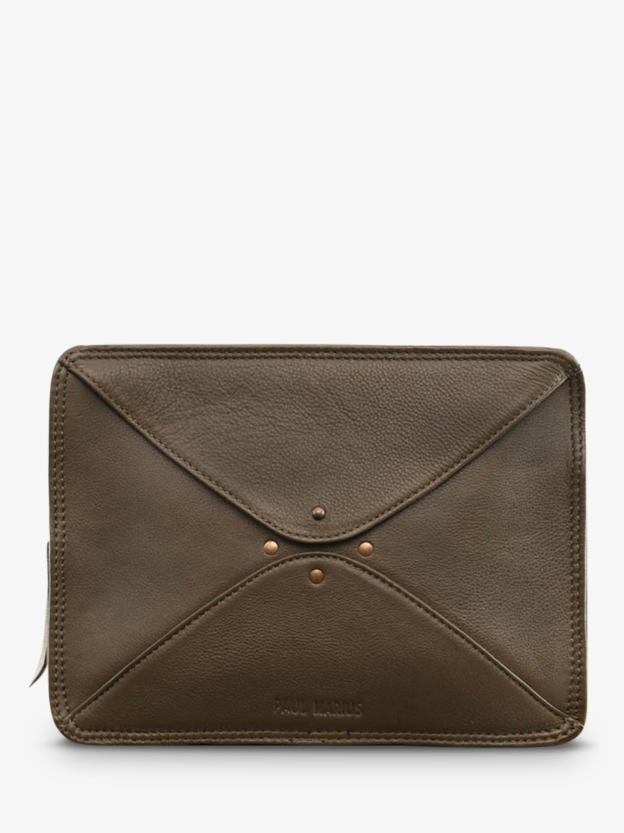 foto-vista-frontale-borsa-a-tramoggia-in-pelle-donna-kaki-legraphique-kaki-paul-marius-w17-k