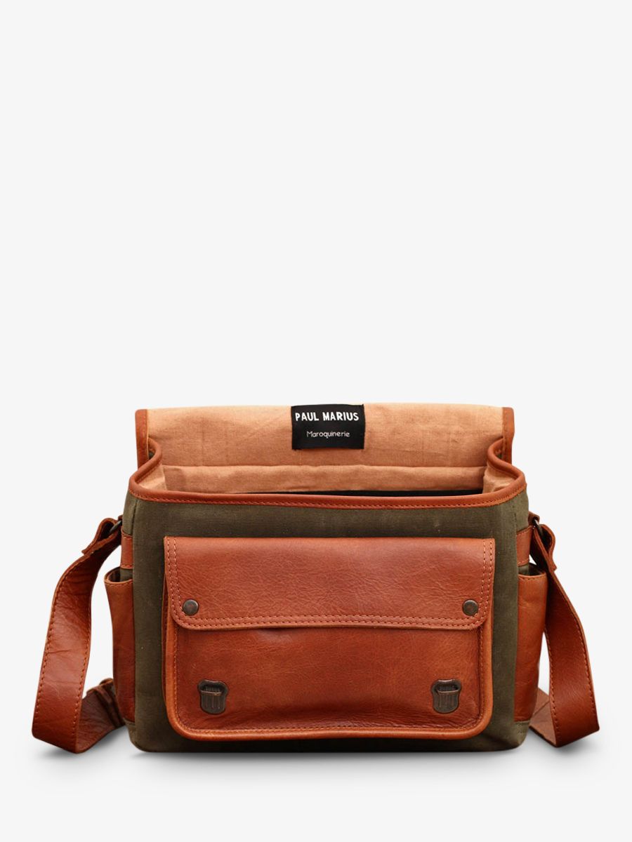 foto-vista-laterale-borsa-fotografica-in-pelle-argentica-verde-lepetitreporter-tela-verde-kaki-paul-marius-m10-gc