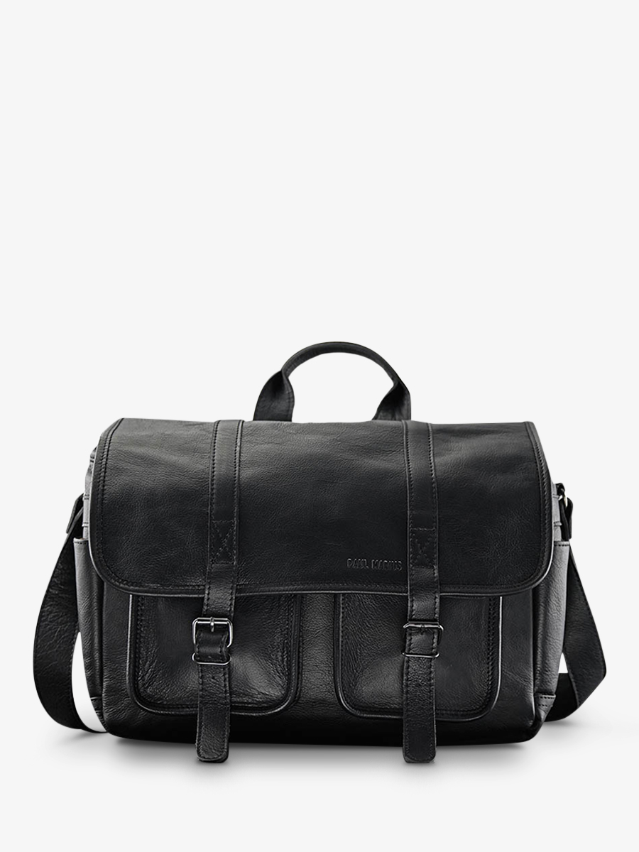 foto-vista-frontale-borsa-fotografica-in-pelle-argentica-nera-lereporter-nera-paul-marius-m54-b