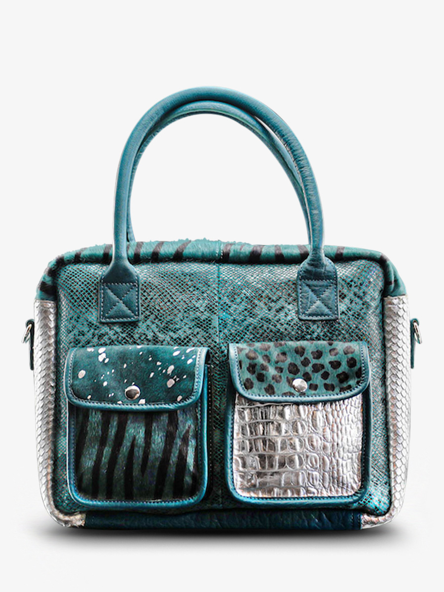 foto-vista-frontale-portadocumenti-in-pelle-donna-blu-argento-ledandy-chimere-blu-piscina-argento-paul-marius-w04-ch-blu-s