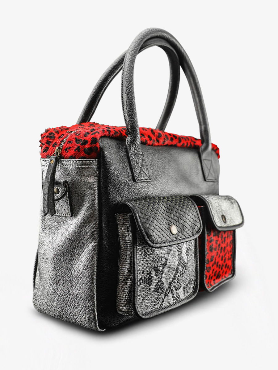 foto-vista-laterale-portadocumenti-in-pelle-donna-argento-nero-rosso-ledandy-chimere-argento-nero-rosso-paul-marius-w04-s-b-r