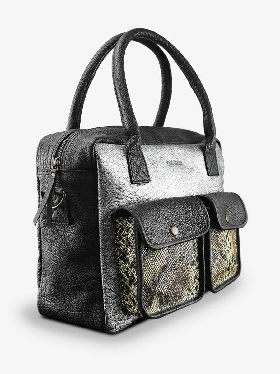 foto-vista-laterale-portadocumenti-in-pelle-donna-argento-nero-ledandy-pitone-argento-nero-paul-marius-w04-p-s-b