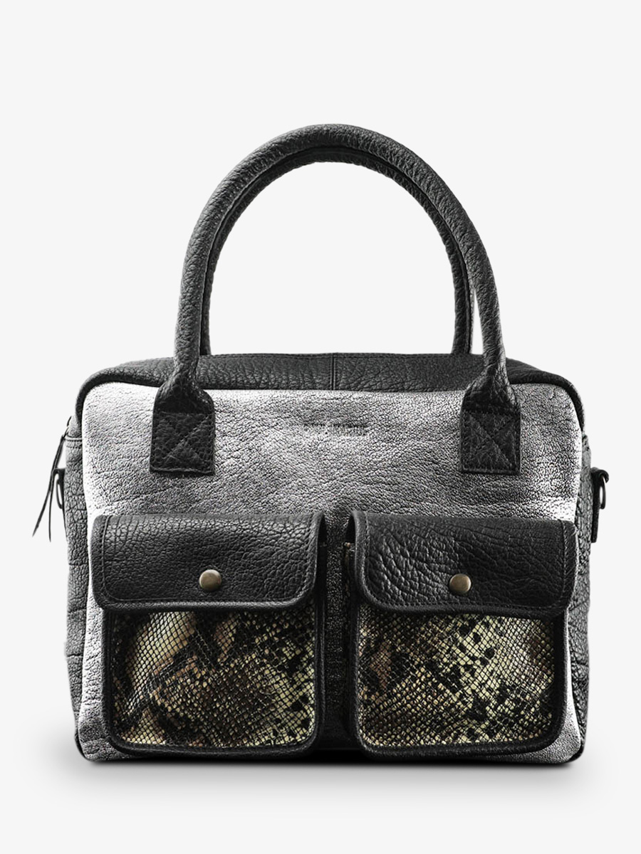 foto-vista-frontale-portadocumenti-in-pelle-donna-argento-nero-ledandy-python-argento-nero-paul-marius-w04-p-s-b