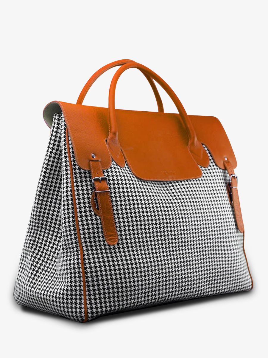 foto-vista-laterale-grande-borsa-da-viaggio-in-pelle-uomo-arancione-rouen-delhi-grand-prix-tangerine-paul-marius-m105-hs-o