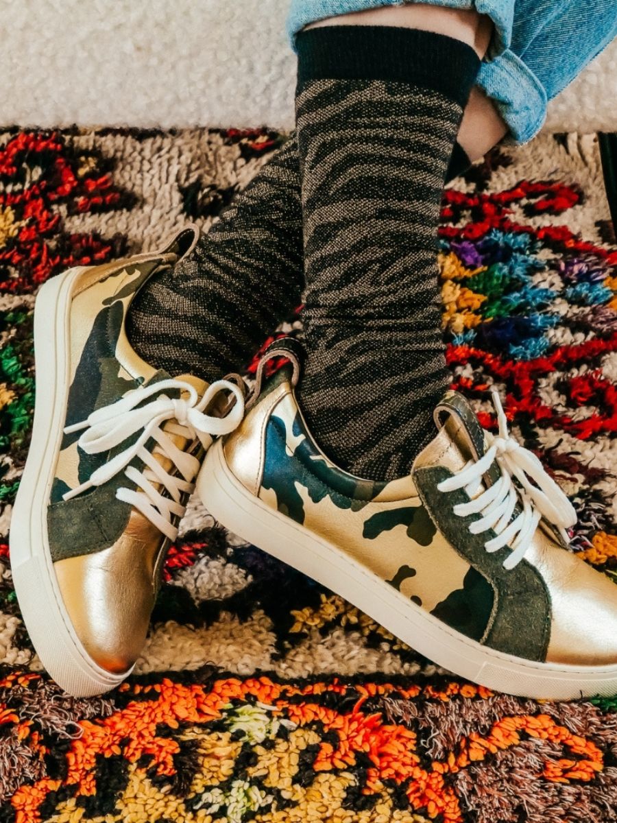 foto-vista-posteriore-sneaker-donna-in-pelle-marrone-verde-pm002-mimetico-kaki-dorato-paul-marius-pm002-ca-k-g-s36