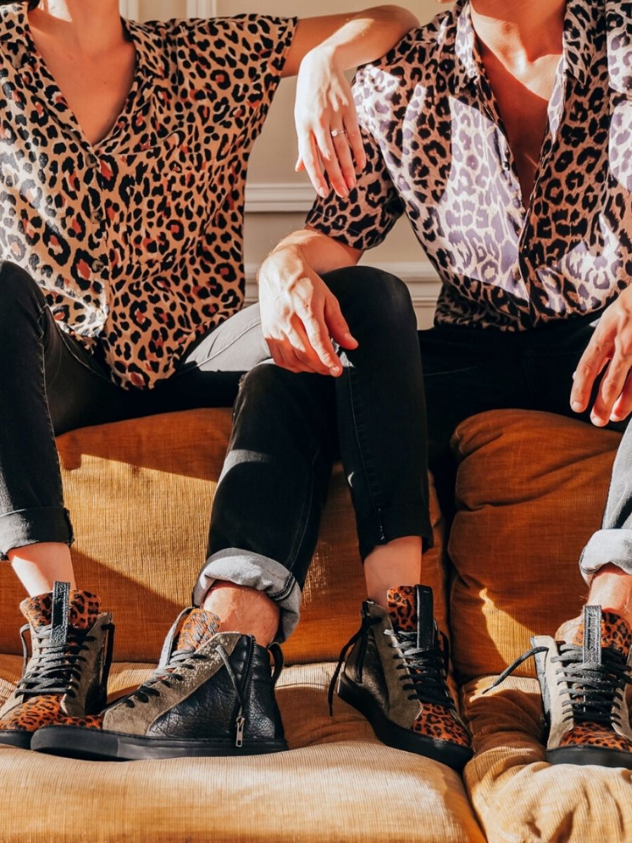 foto-vista-frontale-sneaker-donna-pelle-leopardata-marrone-nero-pm001-leopard-naturel-noir-kaki-paul-marius-pm001-lp-l-b-k-s36