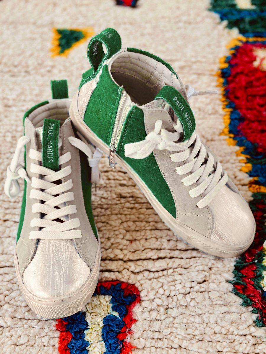foto-vista-frontale-sneaker-donna-pelle-verde-pm001-verde-vipere-paul-marius-pm001-fifties-gr-s35-