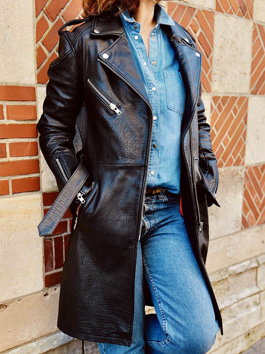 foto-vista-frontale-trench-in-pelle-donna-nero-letrench-nero-paul-marius-wtc-b-s36