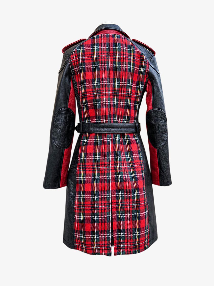 foto-vista-posteriore-trench-in-pelle-donna-rosso-letrench-tartan-rosso-paul-marius-wtc-sco-r-s36