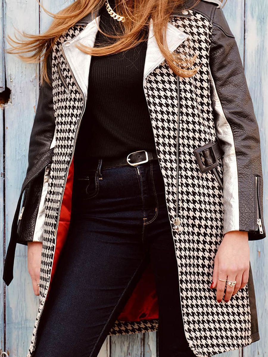 foto-vista-frontale-trench-in-pelle-donna-nero-bianco-letrench-pieddepoule-paul-marius-wtc-hs-b-s36