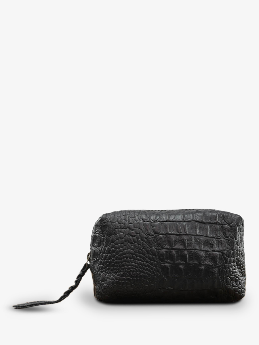 foto-vista-frontale-pochette-in-pelle-donna-nera-adele-pitone-nero-paul-marius-m500-p-b
