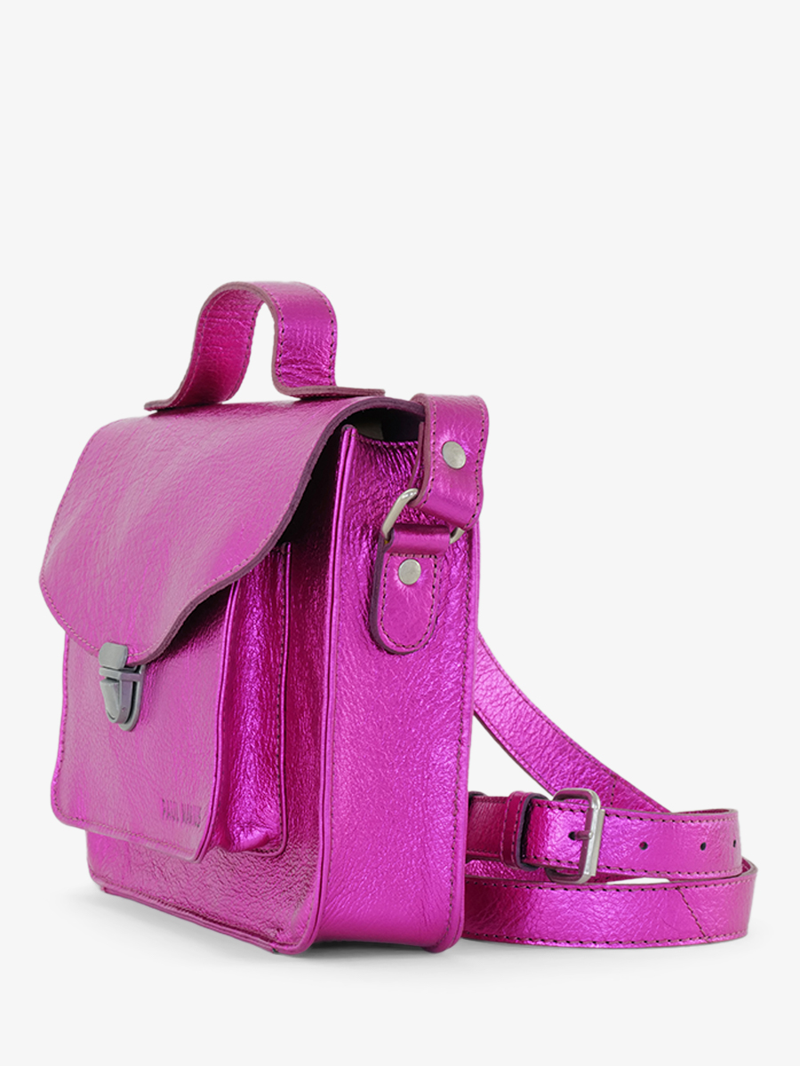 foto-vista-laterale-borsa-a-tramonto-in-pelle-rosa-mademoiselle-george-ultraviolet-paul-marius
