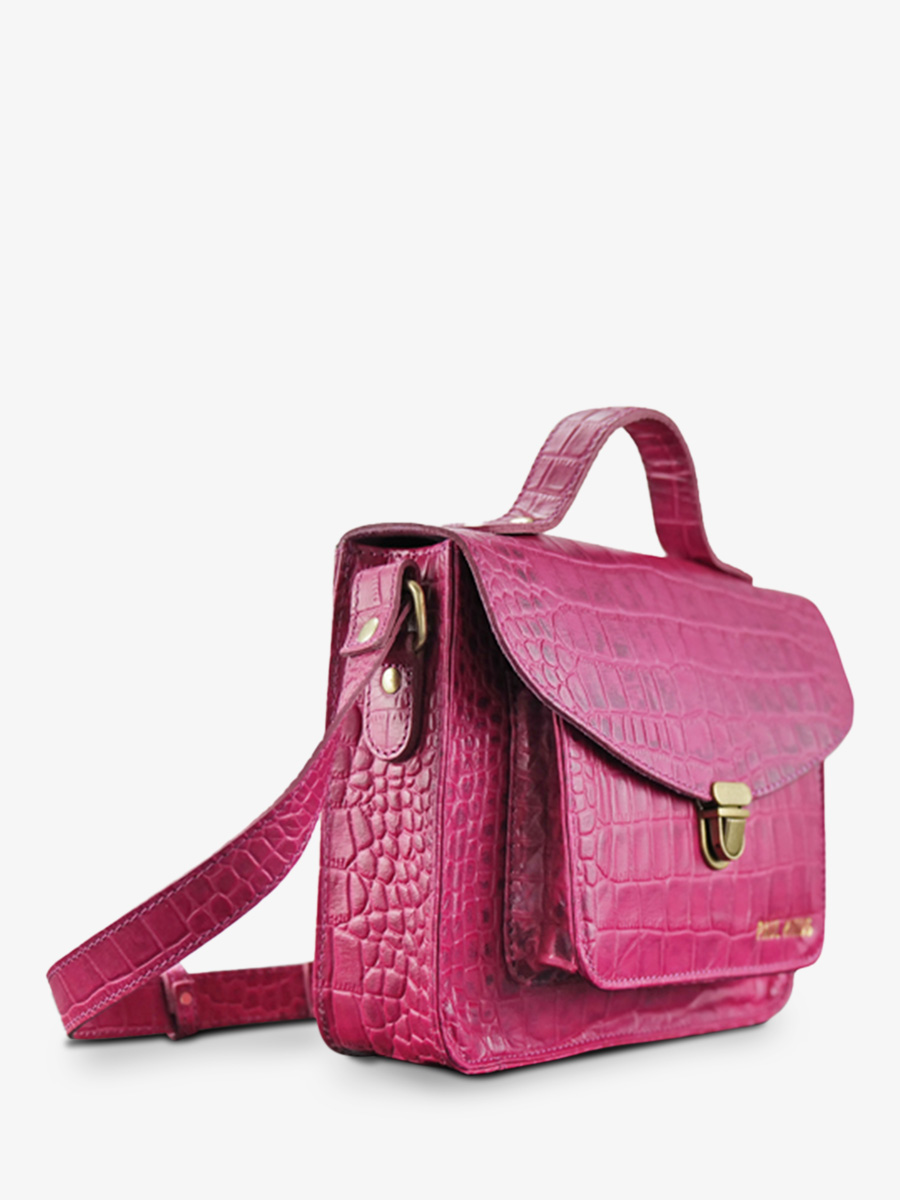 foto-vista-laterale-borsa-a-tramonto-in-pelle-rosa-mademoiselle-george-alligator-cocktail-tourmaline-paul-marius-w05-a-pi