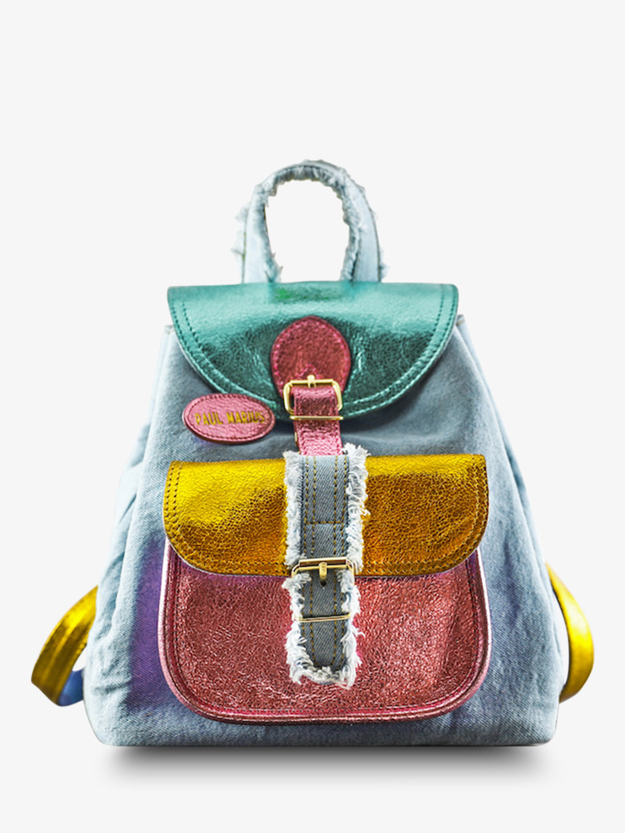 foto-vista-frontale-zaino-in-pelle-donna-lebaroudeur-90s-paul-marius-m40-denim