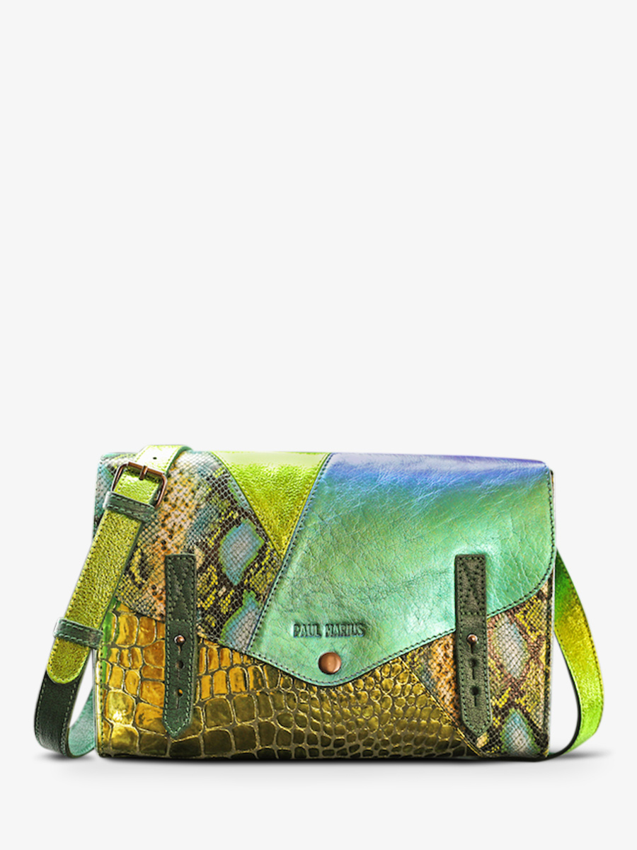 foto-vista-frontale-borsa-a-tramoggia-in-pelle-da-donna-multicolore-lindispensable-chimere-dragon-paul-marius-w08-ch-gr