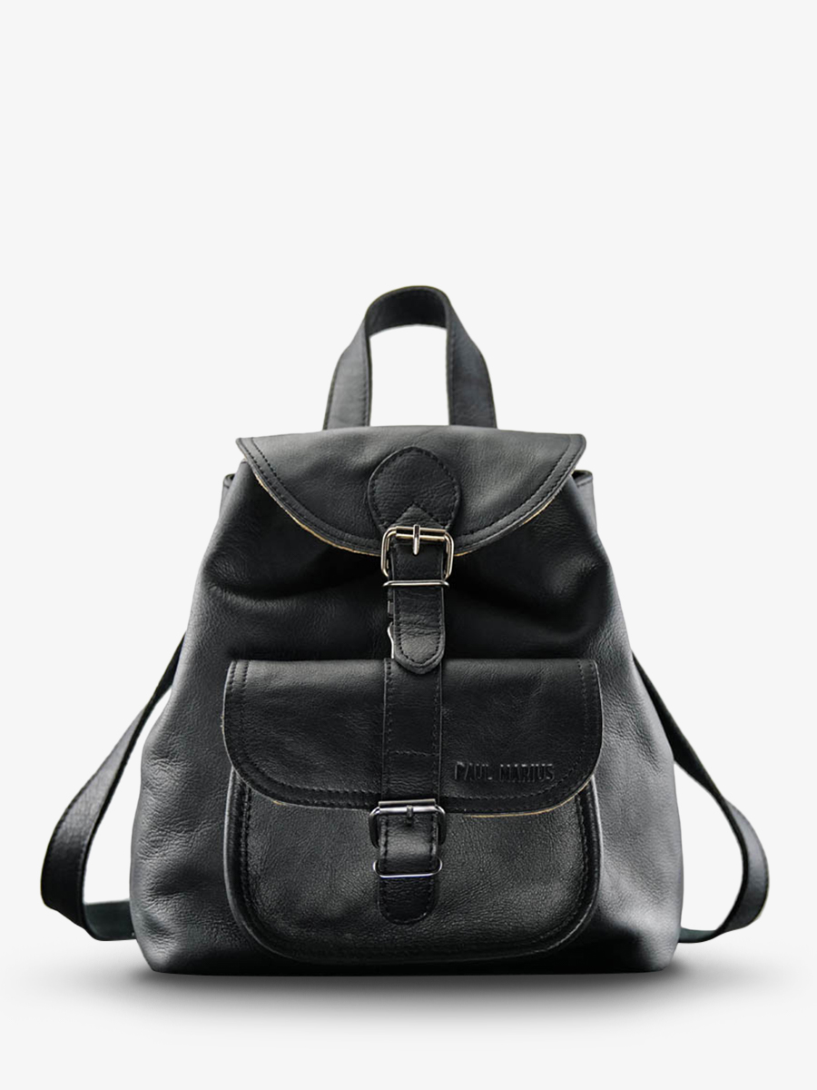 foto-vista-frontale-zaino-in-pelle-donna-nero-lebaroudeur-nero-paul-marius-m40-b