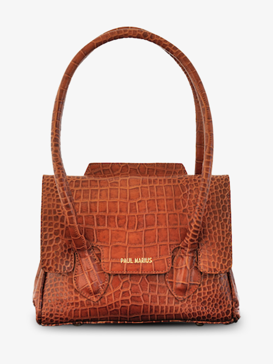 foto-vista-frontale-borsa-a-mano-in-pelle-donna-marrone-colette-s-alligator-cocktail-ambra-paul-marius-w28s-a-l