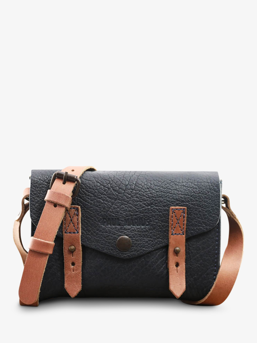 foto-vista-frontale-borsa-a-tramonto-in-pelle-donna-blu-le-mini-indispensable-blu-inchiostro-paul-marius-w08s-db