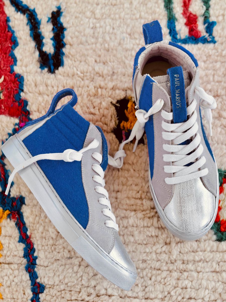 foto-vista-frontale-sneaker-donna-pelle-blu-pm001-blu-vivo-paul-marius-pm001-fifties-blu-s35-