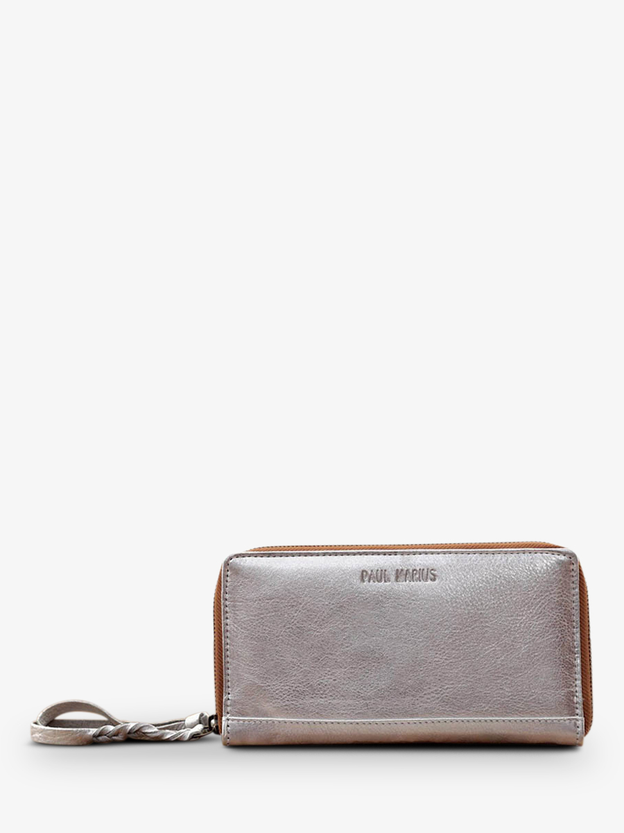 foto-vista-frontale-portafoglio-in-pelle-donna-argento-leportefeuille-charlotte-argente-paul-marius-m63-s
