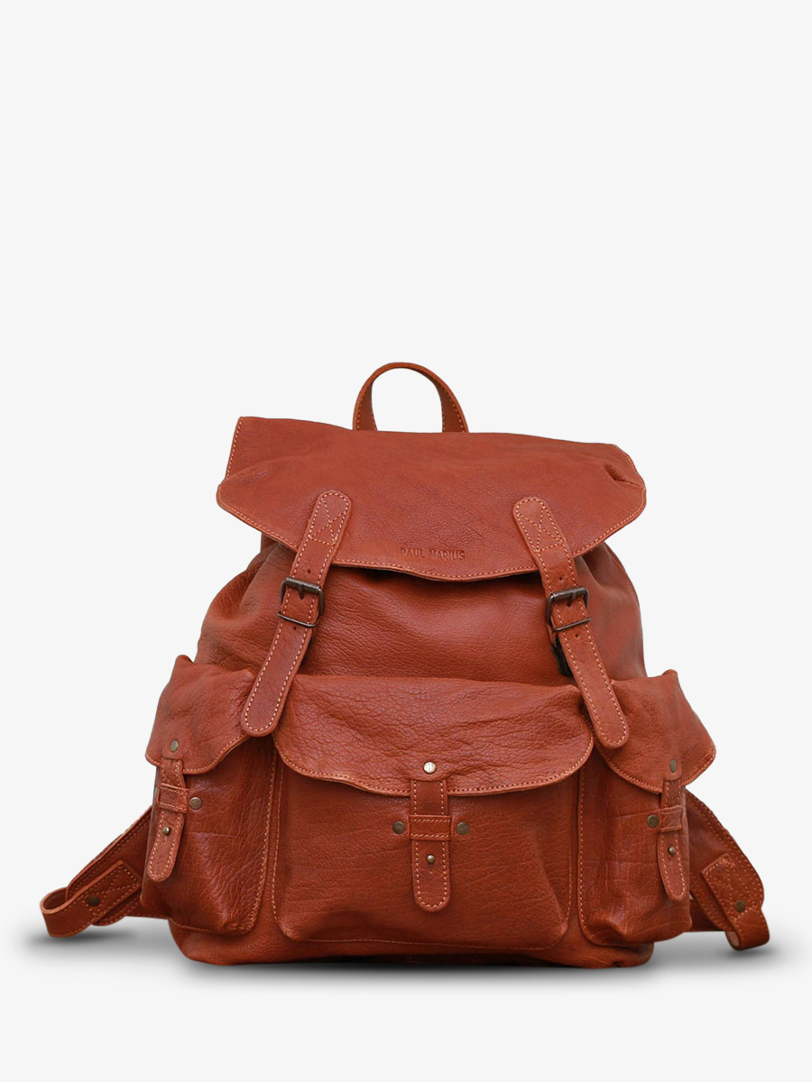 foto-vista-frontale-zaino-in-pelle-marrone-lemeridien-naturel-paul-marius-m38-l