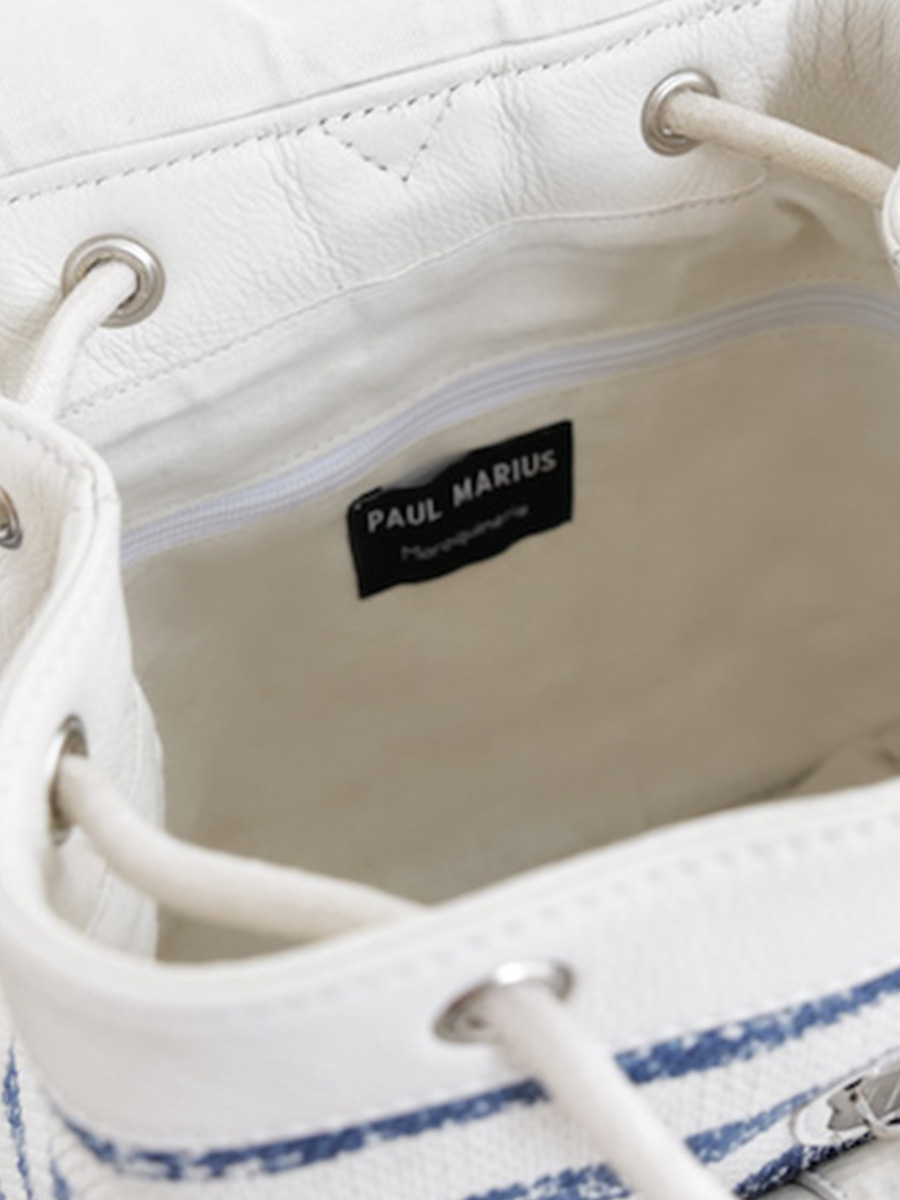 foto-interno-zaino-in-pelle-donna-blu-bianco-lebaroudeur-côte-ouest-mariniere-paul-marius-m40-cnv-blu-w