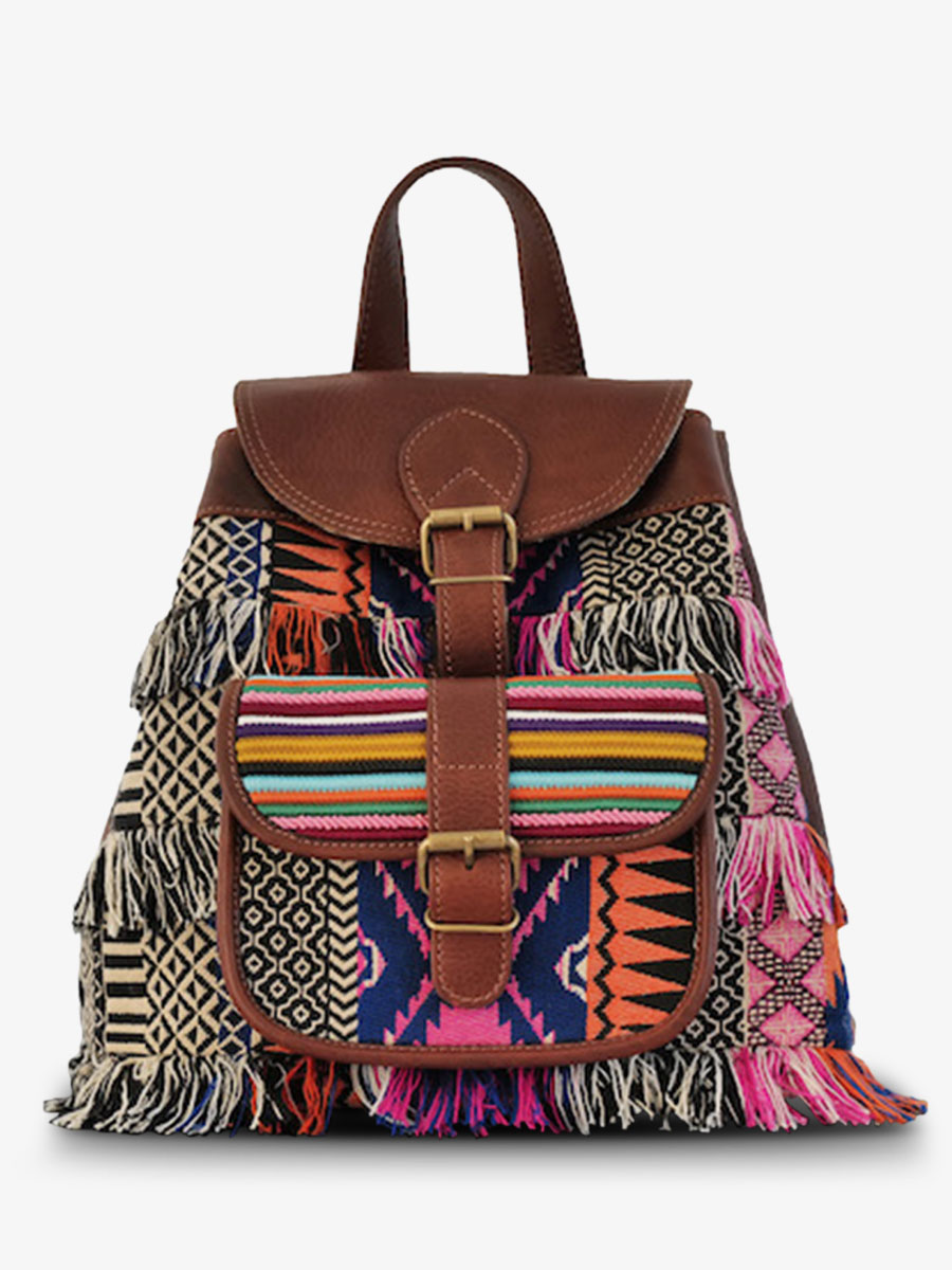 foto-vista-frontale-zaino-in-pelle-donna-blu-bianco-lebaroudeur-horizon-paul-marius-m40-hor