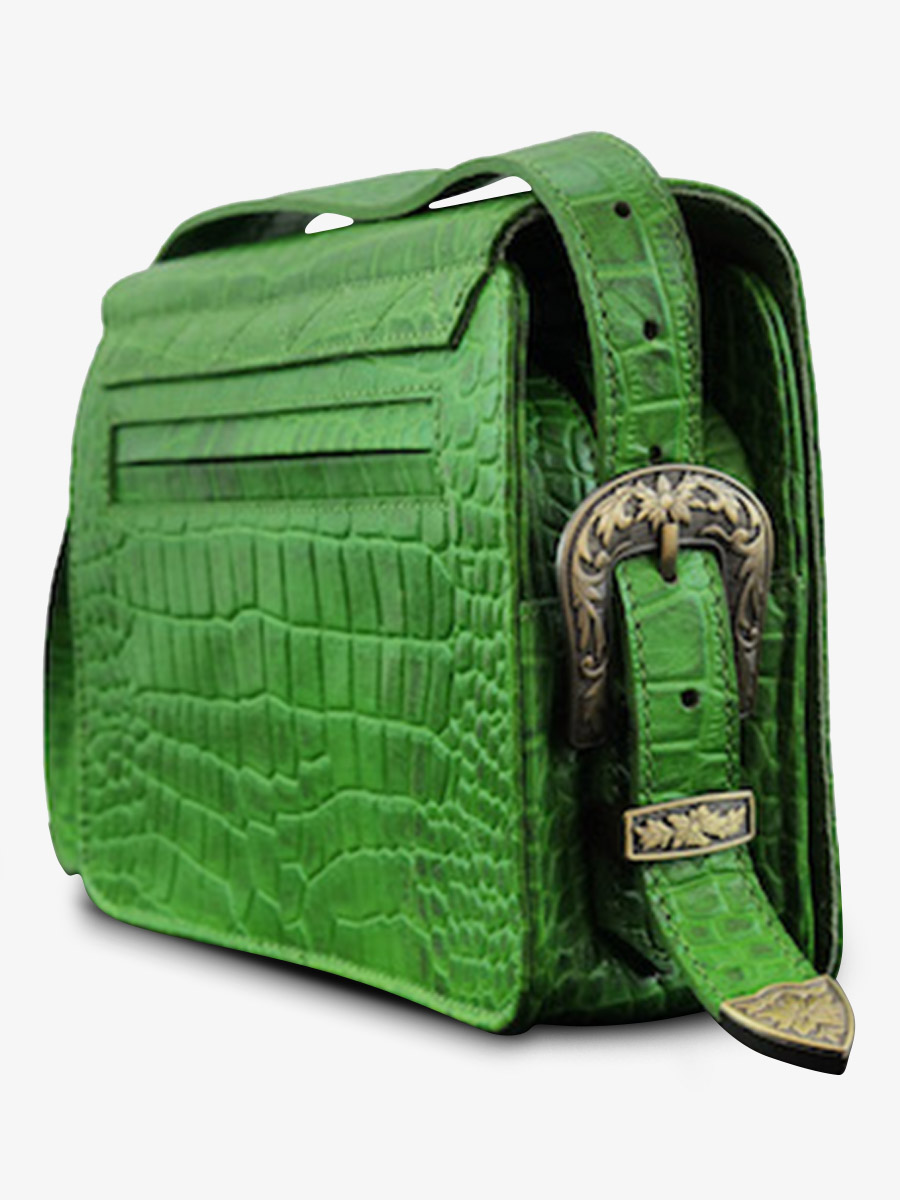 foto-vista-posteriore-borsa-a-tracolma-in-pelle-donna-verde-lebaguette-alligator-cocktail-jade-paul-marius-w29-a-gr