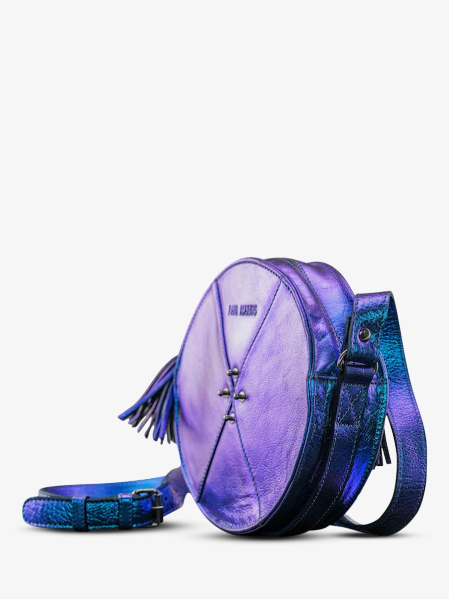 foto-vista-laterale-borsa-a-tramonto-in-pelle-rotonda-da-donna-blu-monprecieux-scarabee-paul-marius-w18-p-blu