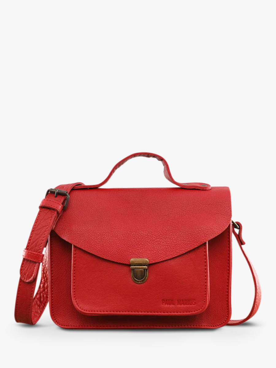 foto-vista-frontale-borsa-a-tracolma-in-pelle-donna-rossa-mademoiselle-george-rosso-carminio-paul-marius-w05-r