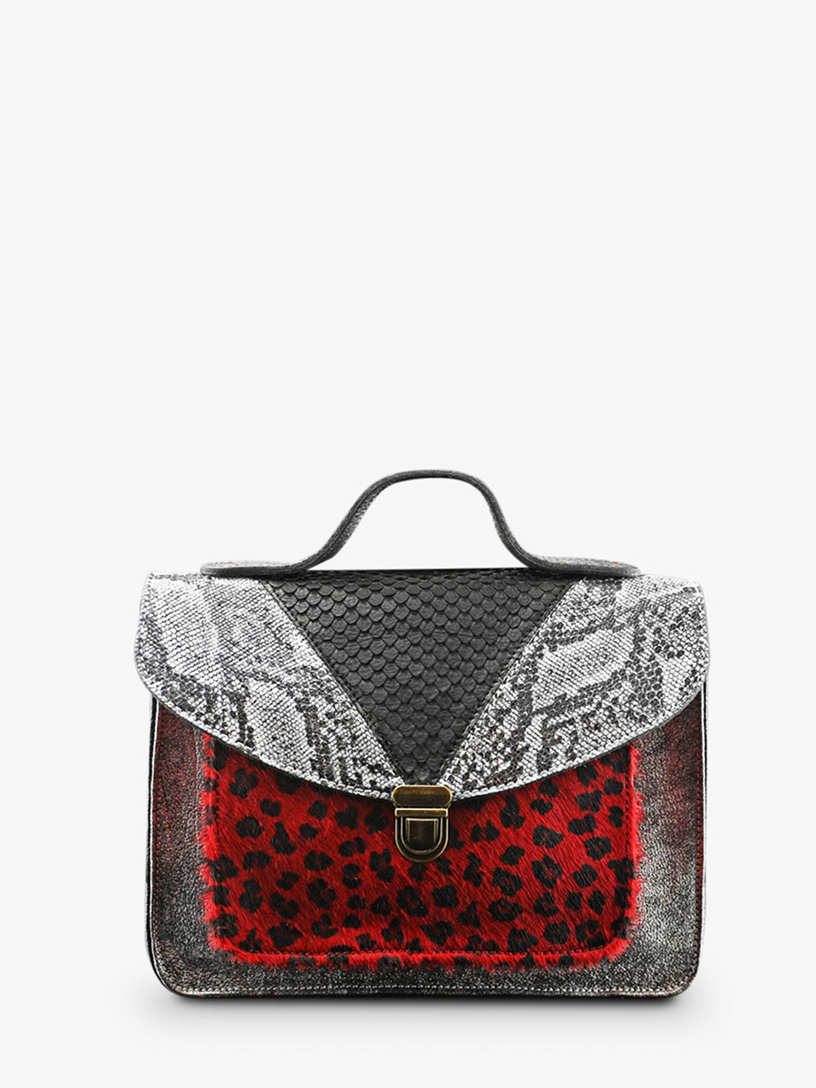 foto-vista-frontale-borsa-a-tramonto-in-pelle-donna-argento-nero-rosso-mademoiselle-george-chimere-argente-noir-rouge-paul-marius-w05-ch-s-b-r