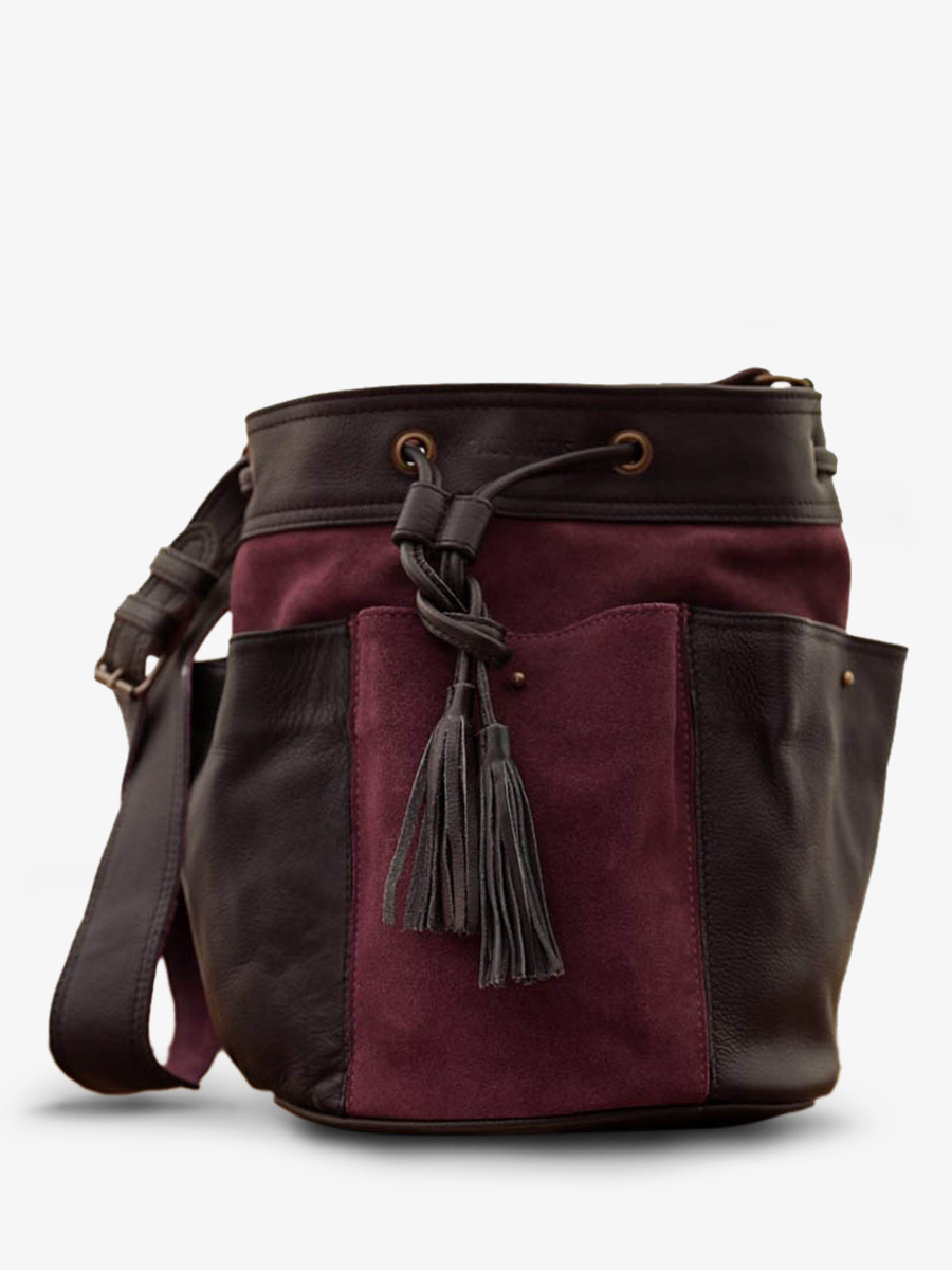 foto-vista-laterale-borsa-a-tramonto-in-pelle-da-donna-nera-fleur-nera-prugna-paul-marius-w10-b-p