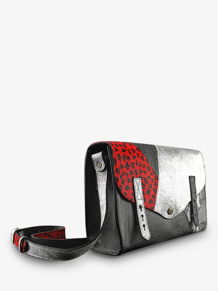 foto-vista-laterale-borsa-a-tramonto-in-pelle-donna-argento-nero-rosso-lindispensable-chimere-argento-nero-rosso-paul-marius-w08-s-b-r